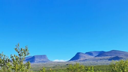 Summer view over the Gate to Lapland from Stornabben near Abisko