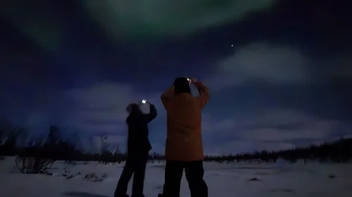 snöskor och norrsken